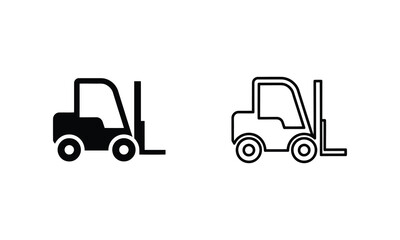 Naklejka premium Forklift vector icon, simple forklift sign, outline forklift symbol, glyph forklift icon.
