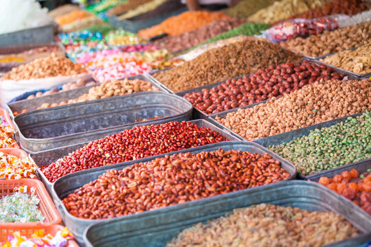 Peanuts for sale at a local market in Kashgar, Xinjiang, China