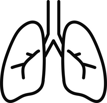 Lungs Respiratory System Health Icon