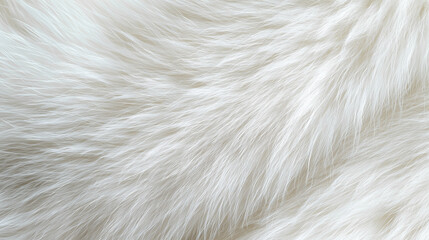 Fototapeta premium Soft white fur texture background with delicate natural fibers