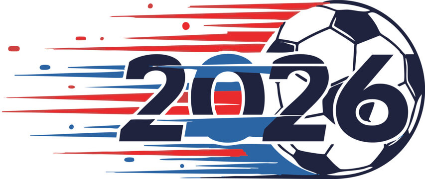 Creative vector art or illustration of Football world 2026.