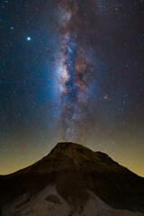 Stunning Milky Way Over Majestic Mountain Peak at Night © ornax photo