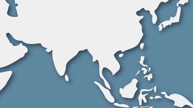 Myanmar Highlighted on World Map, Southeast Asia Country Location Illustration