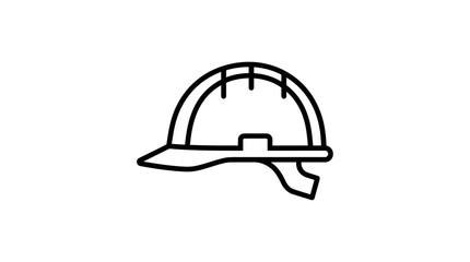 Fototapeta premium Construction hard hat icon, safety helmet symbol, vector illustration