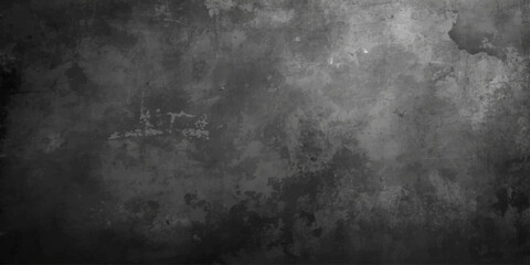 Fototapeta premium Dark grunge textured wall background with vintage black concrete and dirty chalkboard surface design pattern