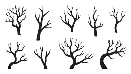 Black and white minimalist tree silhouette © Mahfujur Riyad