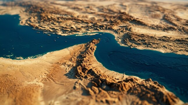 Epic blockbuster film poster exploring navigational challenges in the Strait of Hormuz.