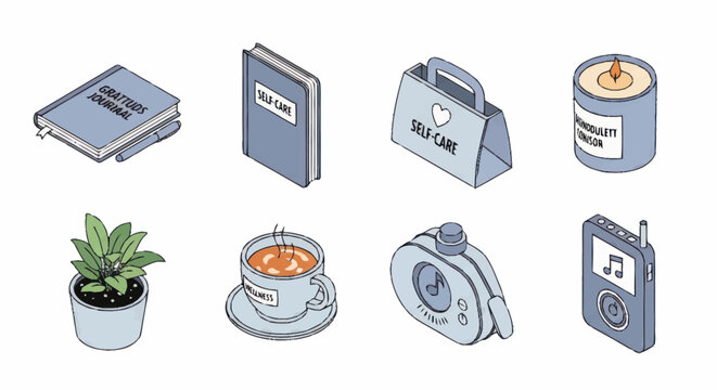 Isometric objects for self care and relaxation.