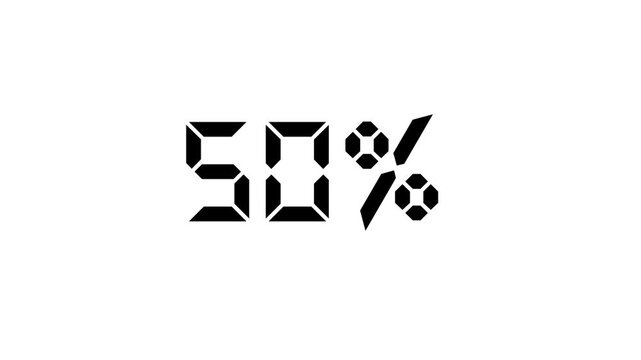 55 second Countdown Timer Animation in 4K Resolution for Event Countdown Displays and Digital Broadcast Graphics
