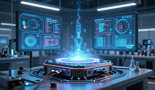 Advanced quantum computing research facility showcasing next generation processing technology, scientific innovation and high performance computational infrastructure