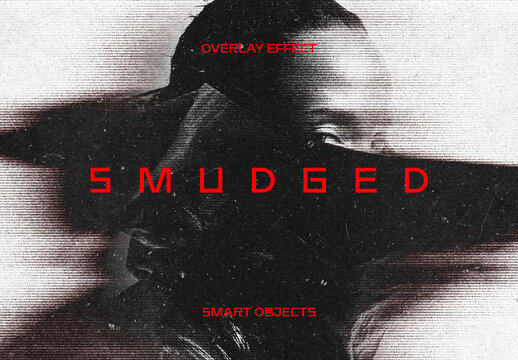 Smudge Print Photo Effect &ndash; Halftone for Album Cover & Social Media (PSD)