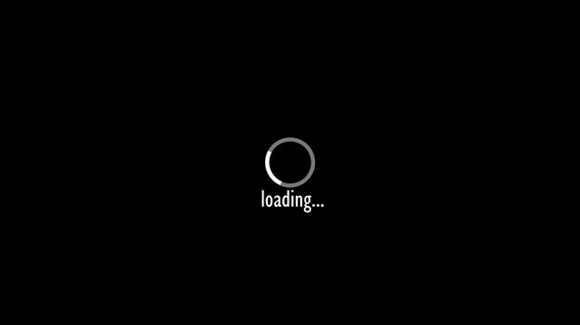 Loading Spinner Animation with Alpha Channel, Clean Preloader Motion Graphic Element for Video Editing and User Interfaces