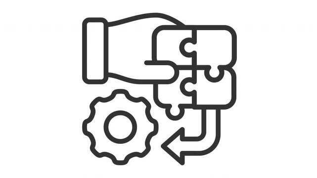 Animated solution integration icon
