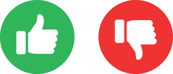 Thumb up and thumb down icons © Mostakim72