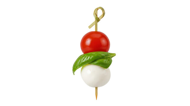 Caprese Skewer with Tomato Basil and Mozzarella Ball