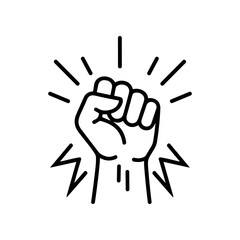 Fototapeta premium Fist Raised in Anger or Protest.