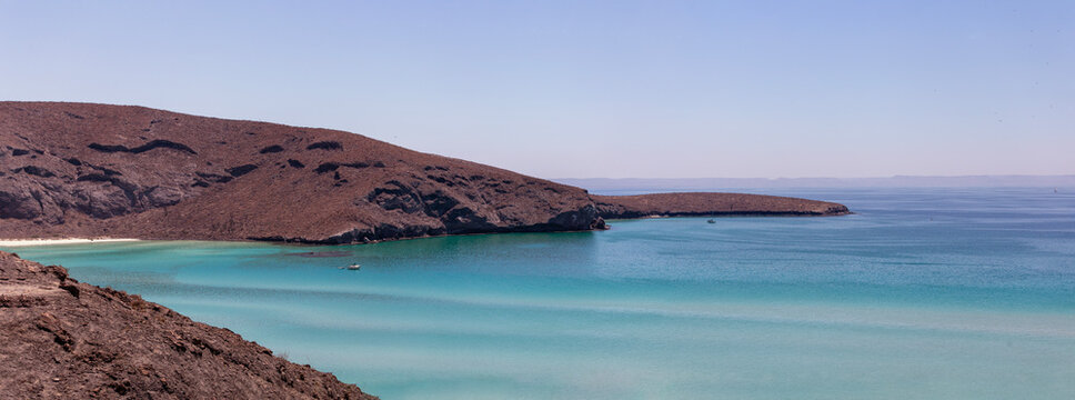 Panoramic View of Balandra Bay with Crystal Clear Waters, Mexico