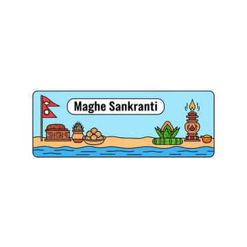 Maghe Sankranti Festival Celebration - Nepal Culture, Food, and Tradition Icons