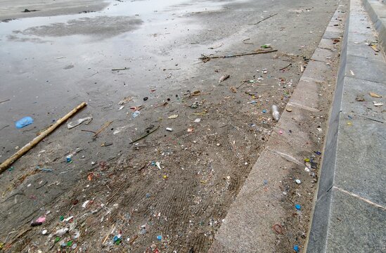 Massive Plastic Pollution and Litter on the Beach