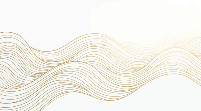 Abstract golden line wave pattern