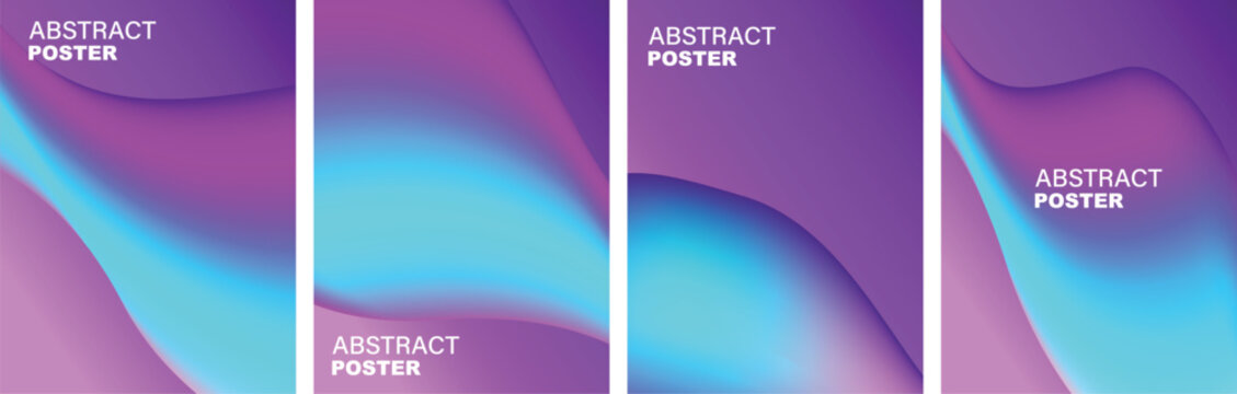 Gradient wave pattern vibrant purple and turquoise vector illustration