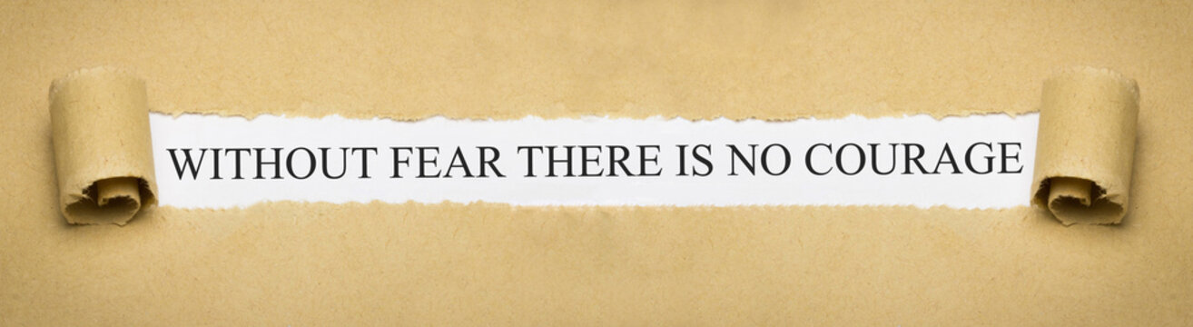 Without fear there is no courage