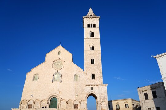Trani town in Italy. Apulia region of Southern Italy. Cathedral of Trani - Basilica cattedrale di Maria Santissima Assunta.