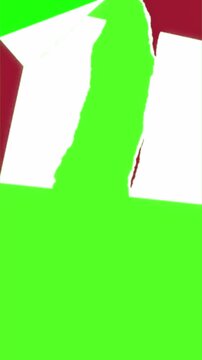 Abstract Green and White Ripped Paper Texture Overlay for Graphic Design Projects