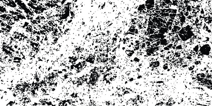 Abstract heavy distressed grunge background texture with rough stone debris chunks and gritty black decay vector illustration.