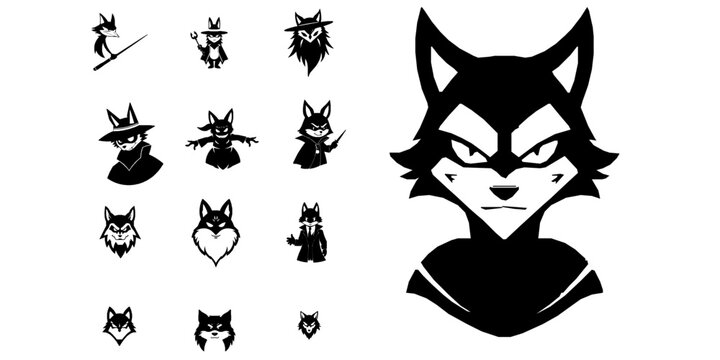 Loki Trickster Norse Mythology Icon Minimal Black Flat Vector Modern UI Design