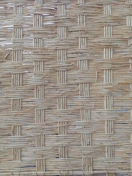 Traditional woven reed mat texture Erfoud Tafilalet Morocco