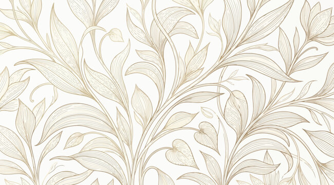 Intricate gold leaf pattern background