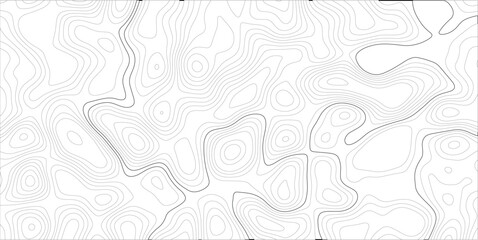 Abstract black and white topographic map contour lines background vector illustration for geography and outdoor design concepts. © Artful