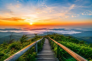 Fototapeta premium sunset in the mountains