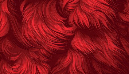 Dark red faux fur texture background vector. Seamless realistic fluffy animal skin pattern, soft hairy shaggy fleece wallpaper. Perfect for luxury fashion textiles, Christmas backdrop. © Bediha Duru Öksüz