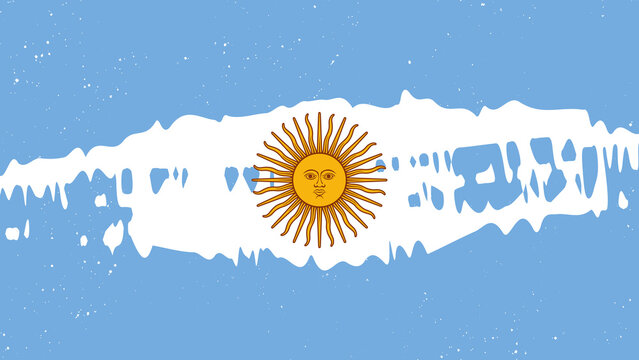 Background bandera argentina moderna con mancha