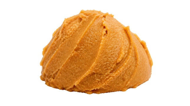 Scoop of Miso Paste Isolated on White Background
