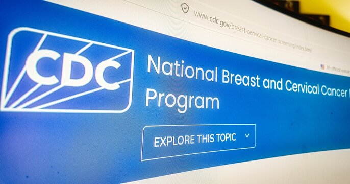 a computer screen with CDC website displayed