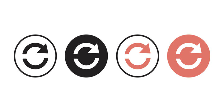 Refresh Icon Vector Design for Loading Reload Sync Update and System Restart Interface Symbol