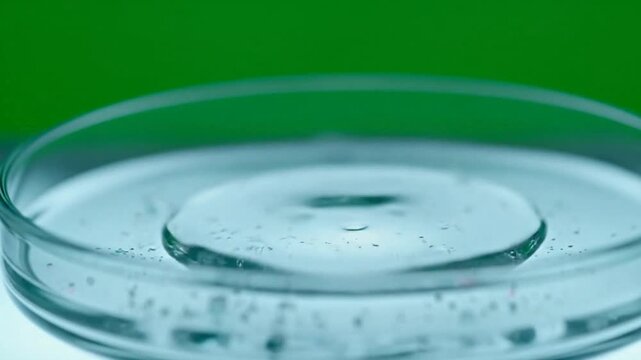 Macro View Of Scientific Pipette Dripping Liquid Into Petri Dish