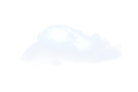 White Cloud PNG Transparent Background Element