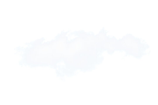 White Cloud PNG Transparent Background Element