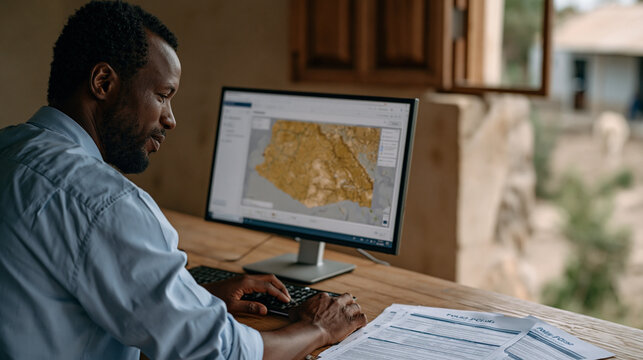 Parametric crop insurance claim automatically triggered on a farmer cooperative administrator's screen after a weather station records below threshold rainfall, the dashboard