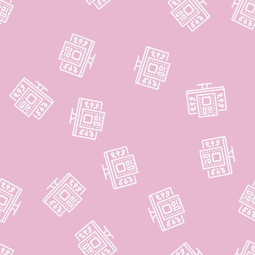 firmware software vector line seamless pattern firmware software sign illustration