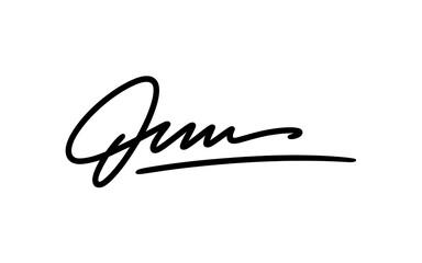 Obraz premium Elegant cursive signature design evokes professionalism and trust for corporate branding