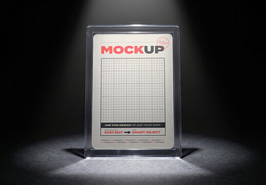 Card Case Mockup with Spotlight
