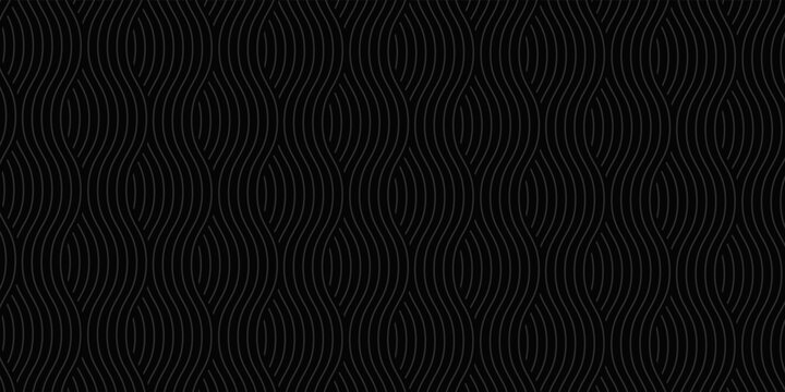 Abstract Dark Wavy Line Pattern Seamless Background Texture for Modern Minimalist Design and Luxury Branding
