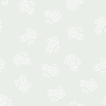 water adding oxygen vector line seamless pattern water adding oxygen sign illustration