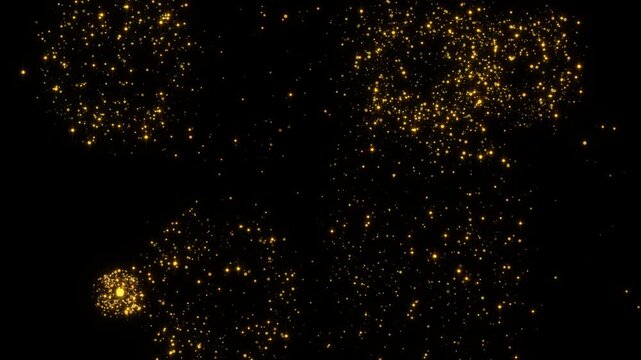 fireworks golden explosion alpha channel animation,new year and christmas sale and birthday party celebration shiny ang glowing bursts overlay social media motion design element