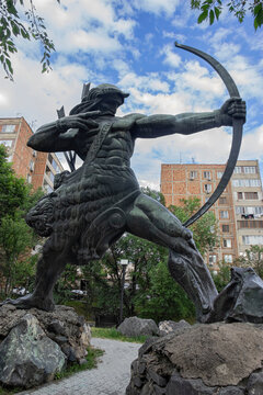 Yerevan, Armenia - June 4, 2026: Statue of Hayk, the legendary progenitor of the Armenian people
